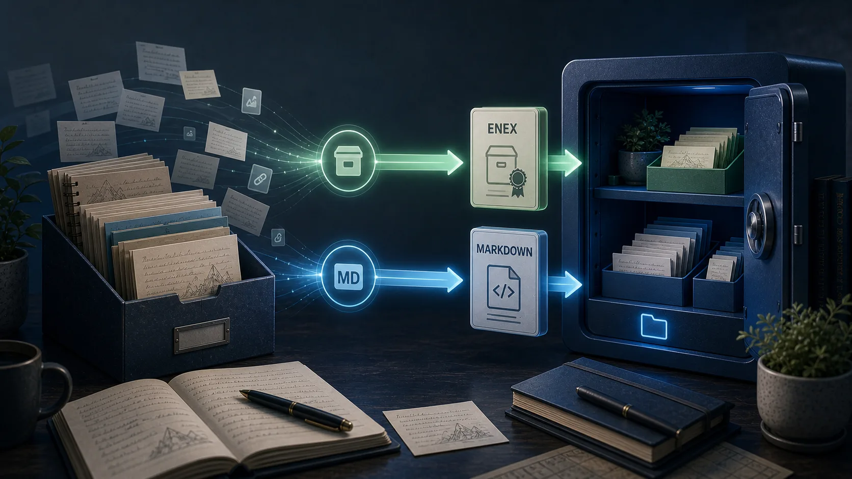 Evernote to Joplin: ENEX vs Markdown for a Safer Migration